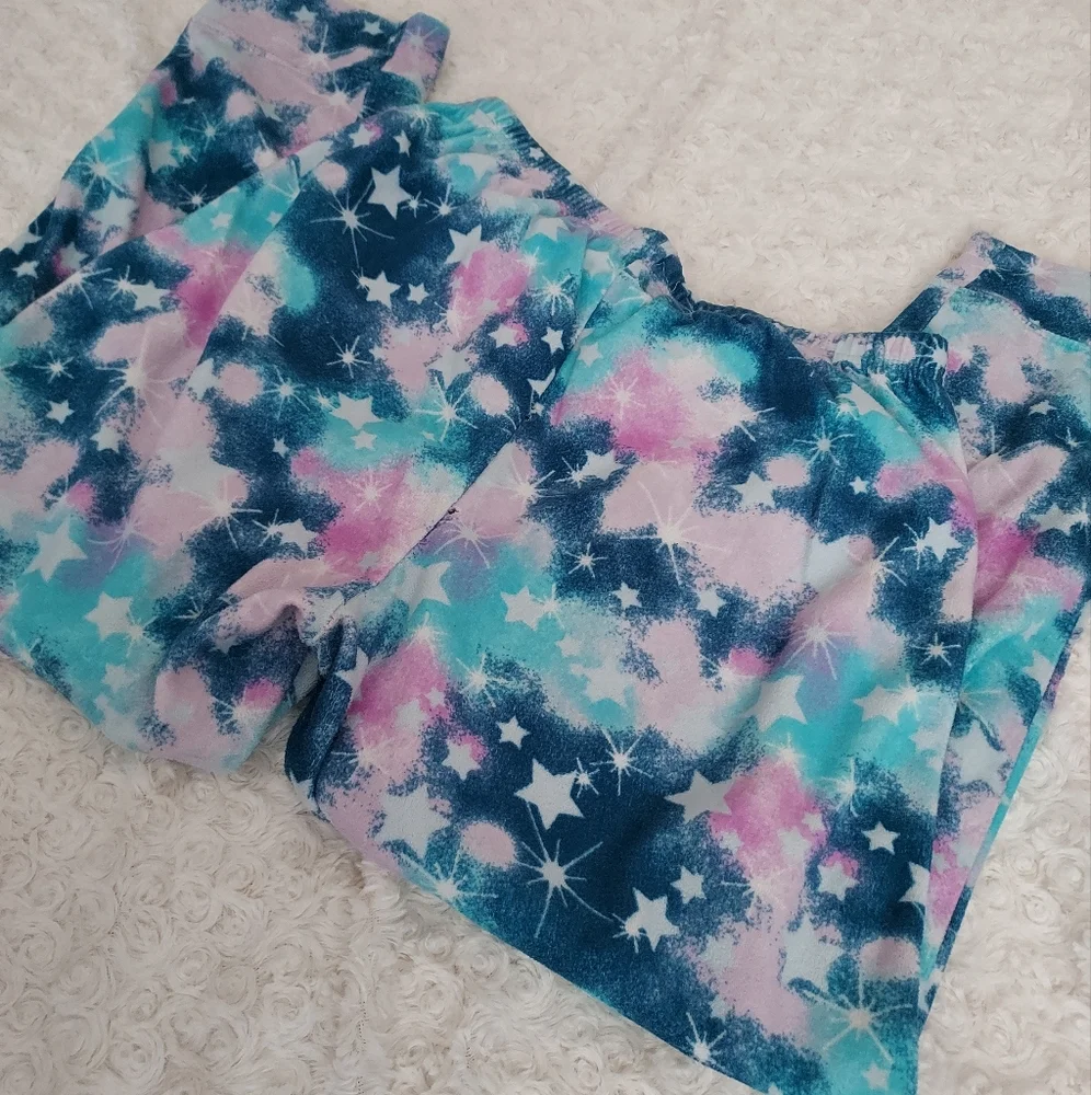 Watercolor Stars celestial PJ lounge pants youth 10-12 Comfy Cozy